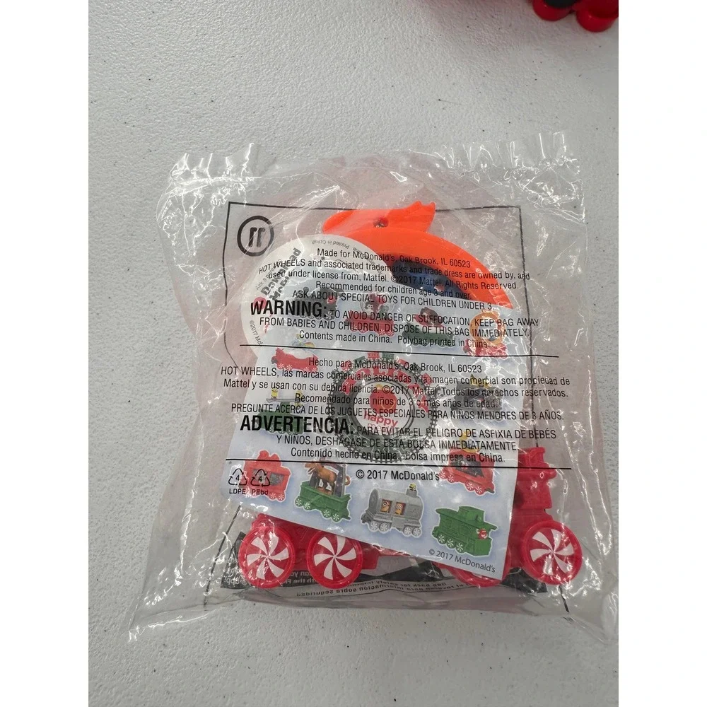 McDonalds Happy Meal Holiday Express Train Lot 2017 Barbie Hot Wheels Sing Toy